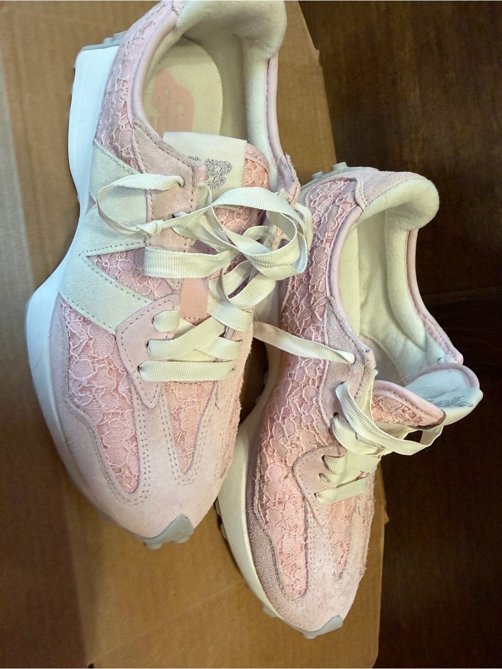 New Balance Pink Lace Casual Sneakers - Picture 5 of 5
